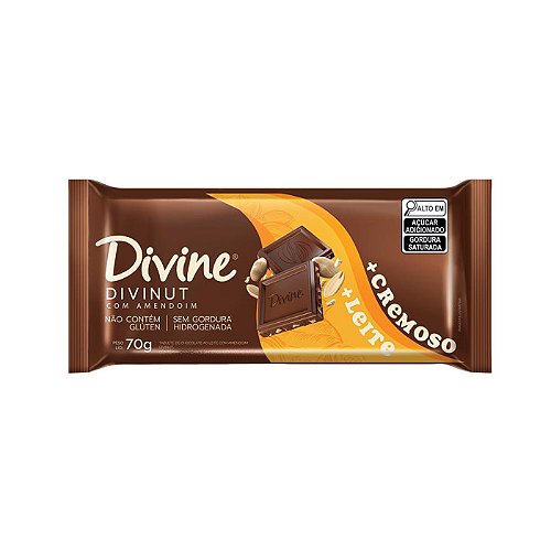 Chocolate ao Leite 70g - Divine - MerCelíacaSP
