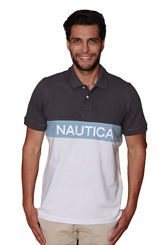 Polo Nautica Masculina Piquet Performance Deck Branca - Compre Agora