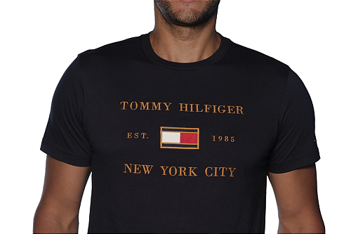 Camiseta Tommy Hilfiger Masculina Cotton Cor Preta