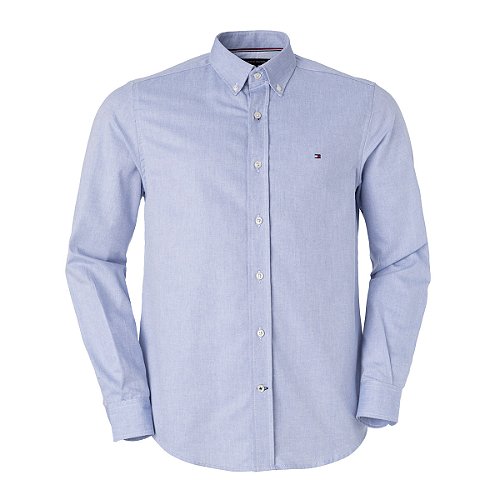 Camisa Tommy Hilfiger Masculina Regular Core Oxford Branca - GLAMI