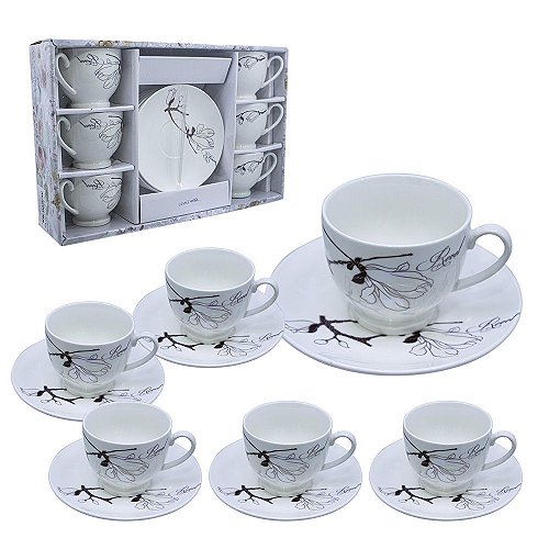 Jogo Para Chá e Café Durable Porcelana - Ideal Lar