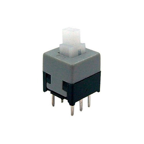 Chave Botão 7x7mm Com Trava Azul | Baú da Eletrônica - Baú da