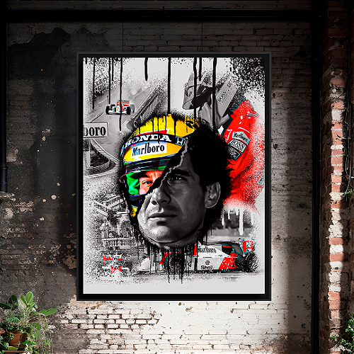 Ayrton Senna Abstrato - Arte Space - Quadros