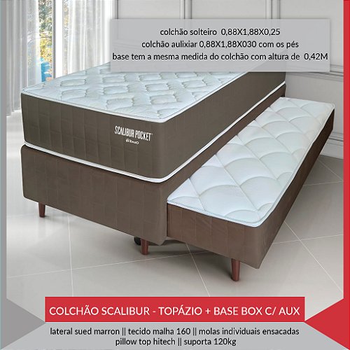BASE BOX C/ AUXILIAR MOLEJO — MARROM