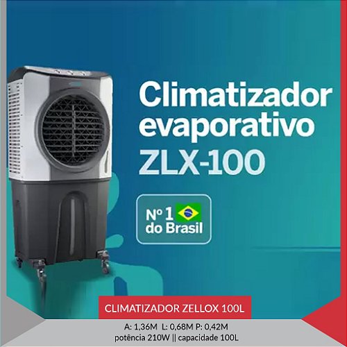 CLIMATIZADOR ZELLOX ZLX-100 100LTS — imagem 3
