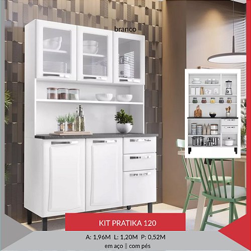 KIT PRATIKA 120 6PT 3VD 2GV — BRANCO