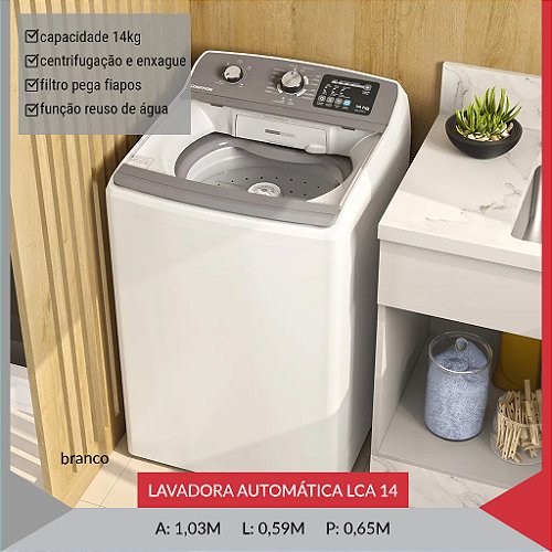 LAVADORA AUT LCA 14kg BRANCO