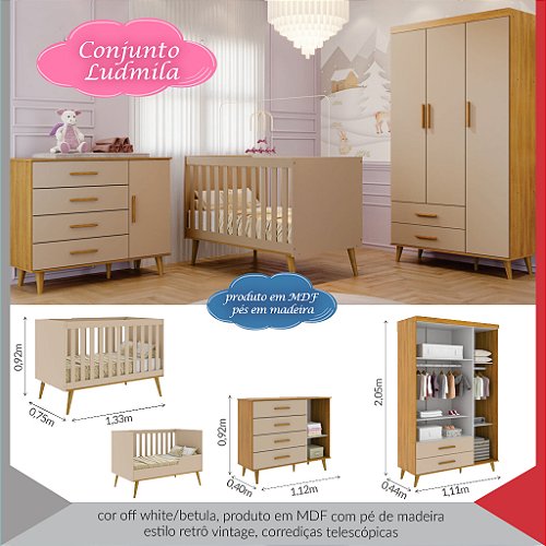 ROUPEIRO LUDMILA 3 PORTAS — imagem 3
