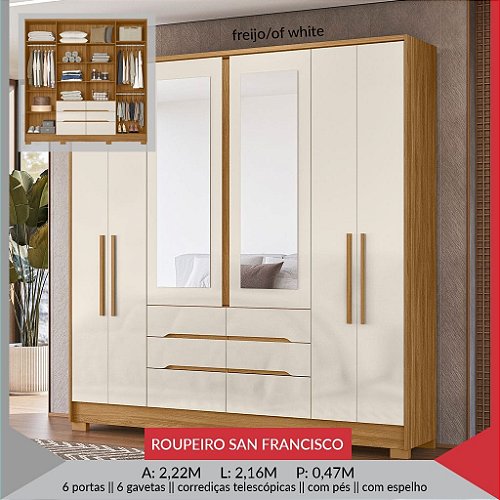 ROUPEIRO SAN FRANCISCO C/ ESPELHO — imagem 3