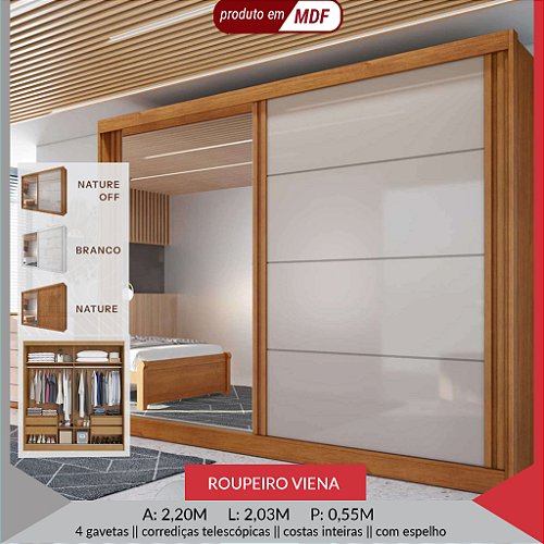 ROUPEIRO VIENA C/ ESPELHO — imagem 3