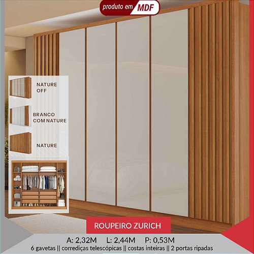 ROUPEIRO ZURICH 6PTS — BRANCO/NATURE