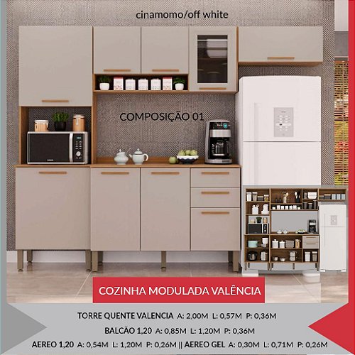 Cozinha Modulada Valencia - Composição Completa 2 Peças — imagem 4