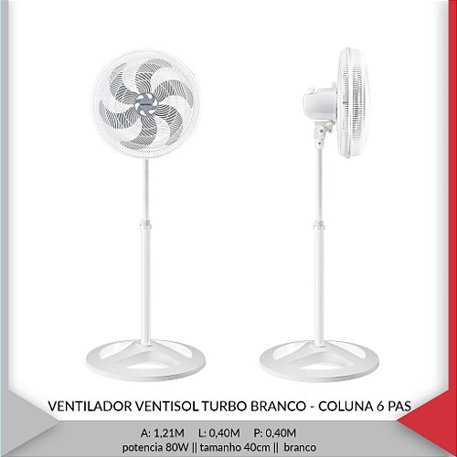 VENTILADOR VENTISOL 40cm - COLUNA