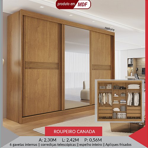 ROUPEIRO CANADA C/ESPELHO — imagem 3