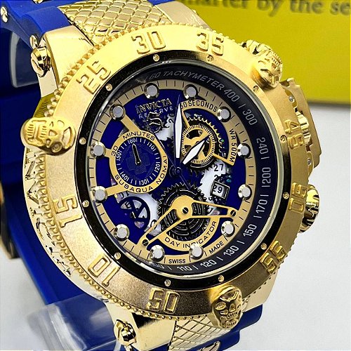 Relógio Masculino Invicta Zeus Magnum Linha Gold One Dourado