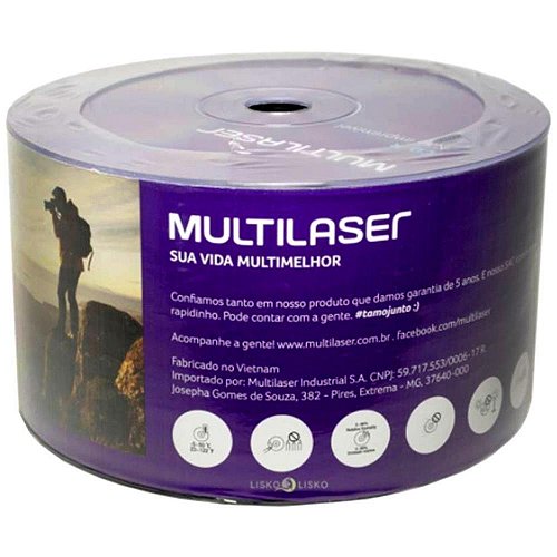 Dvd gravavel dvd-r 4,7gb/120min/16x - multi (tubo-50) - Papelaria