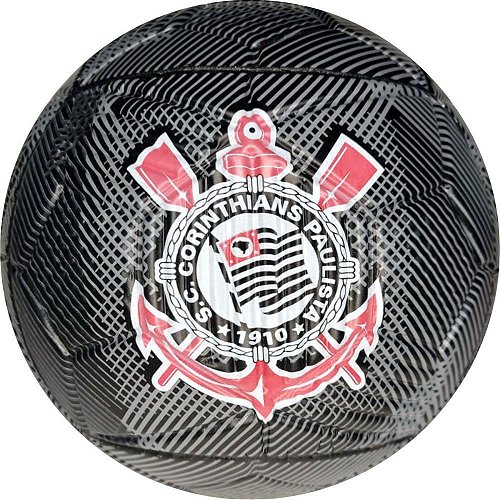 Bola de Futebol Corinthians Nº 5 Cinza e Preta - TK Shopping – A