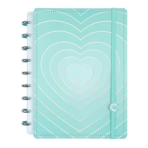 Caderno Inteligente Grande Turquoise Love - 80 Folhas