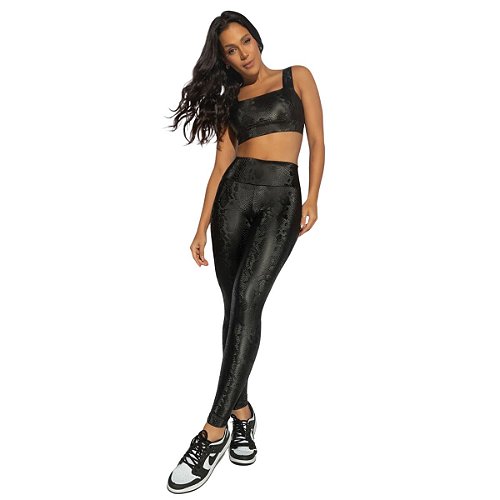 PP Sports - Legging Fitness Cinza com Bolsos HNB - PP Sports