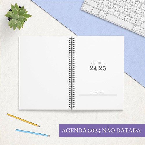 Agenda 2024, A5, Datada, Personalizada com o seu Nome