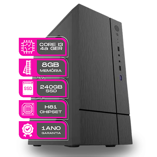 PC Core i3 4ª Geração, 16GB DDR3, SSD 240GB - Desempenho e