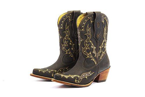 Bota Feminina Goyazes Dallas Cafe - Dallas Cafe - Couro BF