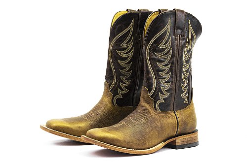 Bota Masculina Goyazes Couro Head Cafe - Couro Atlanta Cafe