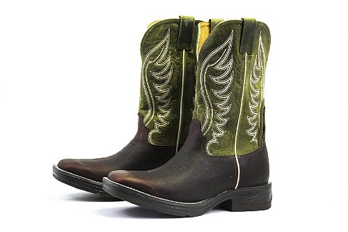 Bota Masculina Goyazes Couro Head Brown - Couro Dallas Folha Jump