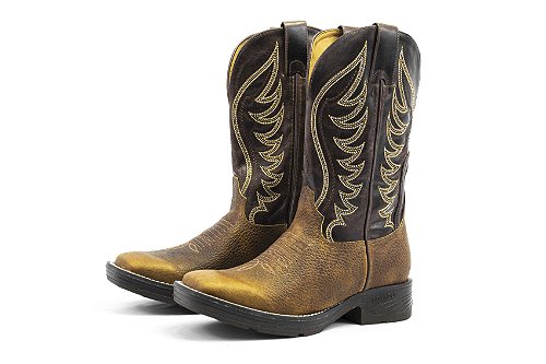 Bota Masculina Goyazes Couro Head Cafe - Couro Atlanta Cafe Jump