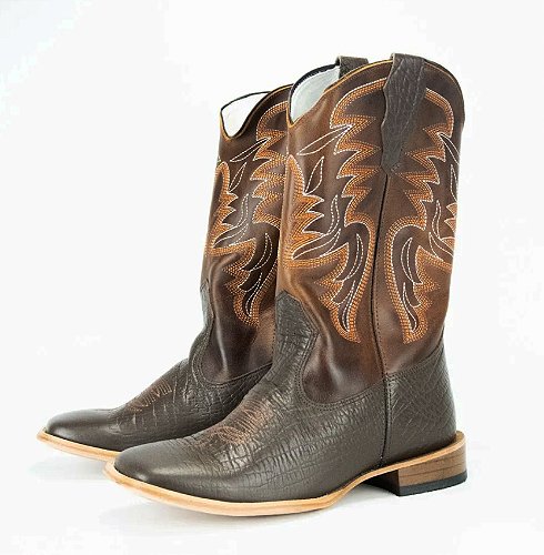 Bota Masculina Mr West Cabeça - Solado Couro/ Bico Quadrado/ Cor B-36 852 Café / 1463 - Fossil Tabaco