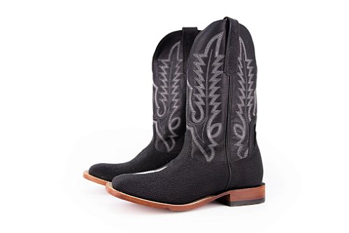 Bota Masculina Goyazes Exótica Couro de Arraia Preto