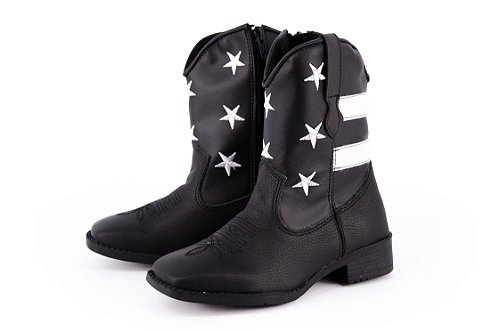 Bota Infantil Craft Estrela Branca/ Solado flex/ Bico Quadrado/ Fechamento em zíper lateral