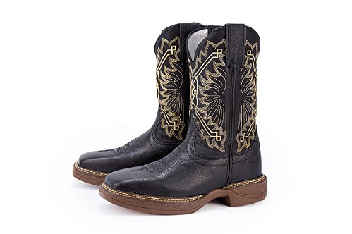 Bota Masculina Durango Solado Jump Diamond/ Bico Quadrado/ Cor Preto/Preto 2420