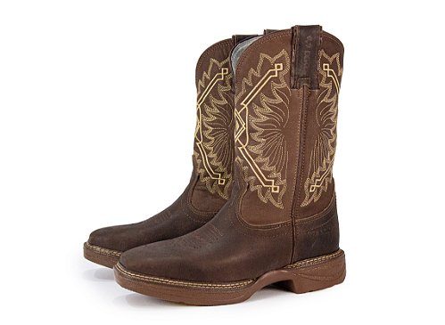 Bota Masculina Durango Solado Jump Diamond/ Bico Quadrado/ Cor Med Dog Café