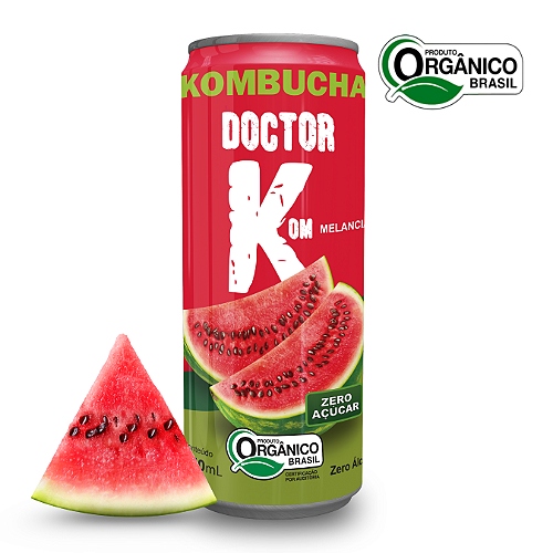 Kombucha Orgânica Zero Açúcar Doutor K Laranja Com Gengibre 350 ml