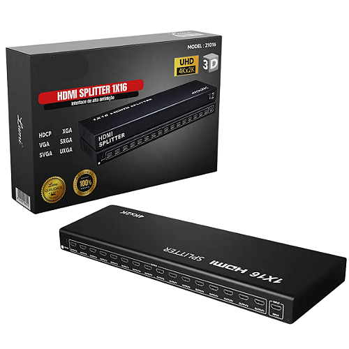 Divisor Splitter HDMI 1x2 4k Ultra HD ativo com fonte Conex