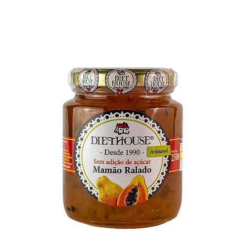 Doce de Mamão com Coco Artesanal Zero Açúcar 250g - Prateleira
