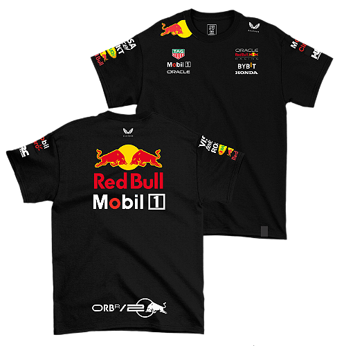 Camiseta Red Bull Racing Max Verstappen Preta POLE STORE