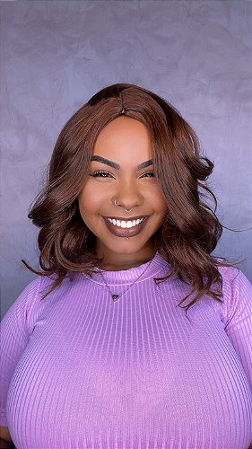 Peruca lace front bio vegetal Mônica Ruivo 30 - Cia dos Cabelos