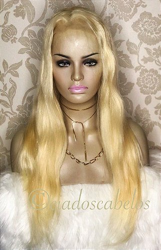 Peruca lace front cabelo humano Chanel