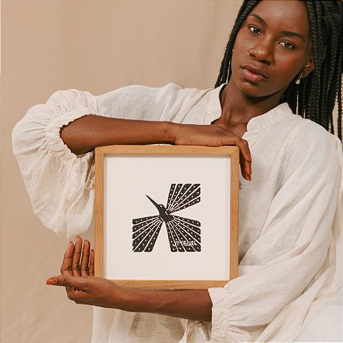 Quadro Colibri P Preto por Leo Allouchie e J. Miguel
