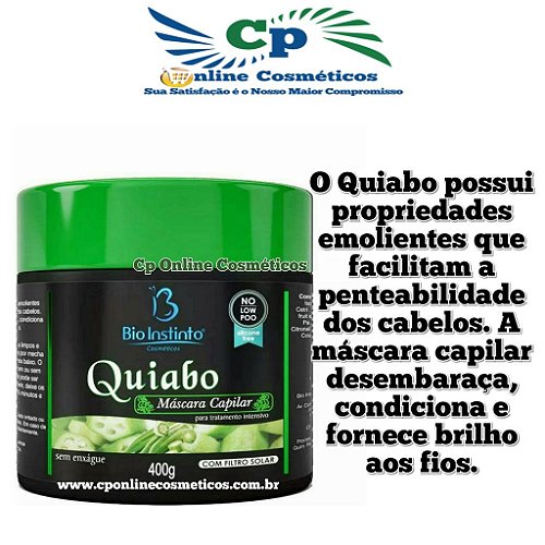 Máscara de Hidratação Quiabo e Queratina 300g - Belkit - Cp Online  Cosméticos pra Você - Sua Satisfação é o Nosso Maior Compromisso!