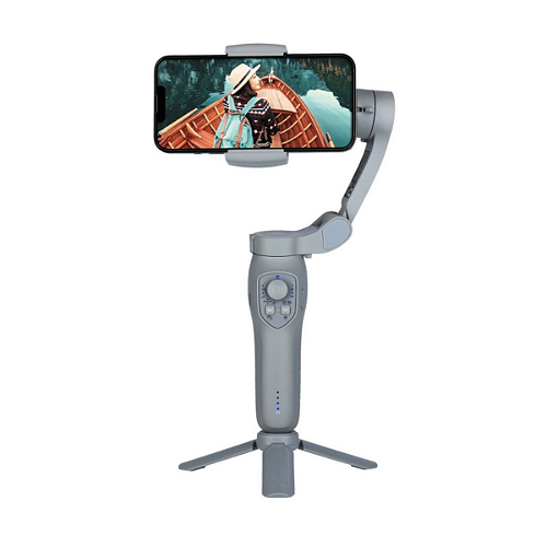 Estabilizador Gimbal para Celular Axnen Três Eixos HQ6 Com Led e