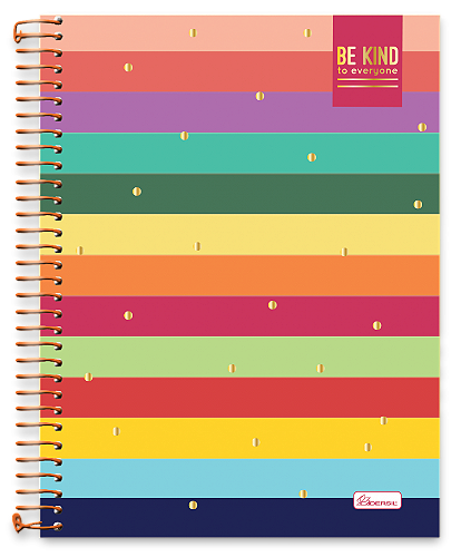 Caderno Universitário 10M Be Kind Xadrez Colorido