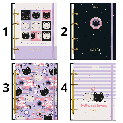 Caderno Colegial 1M CUTE CAT 80 folhas Cadersil - Papelaria