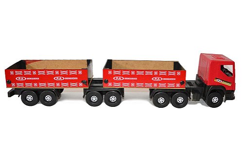 Caminhão Scania Truck Brinquedo Grande Carroceria Madeira 70cm