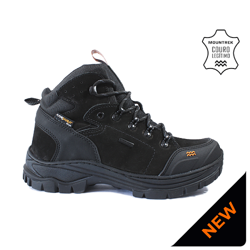 Bota Motorcycle Mountrek 100% Couro ref 1984C cor preto black