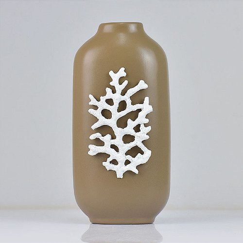 Vaso Azul com Coral XJ-66 E - The Home Decorações