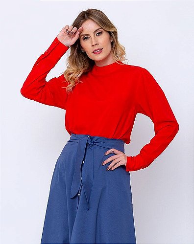 Blusa branca com amarração moda feminina, executiva e evangélica