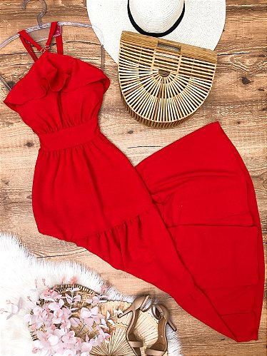 Vestido Longo Argola Canada Vermelho - Fernanda Tavares Store - Moda  Feminina de Qualidade
